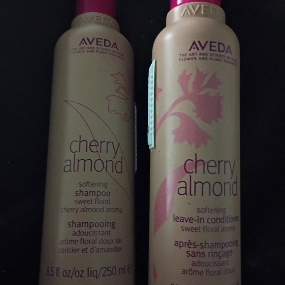 AVEDA Cherry Almond Softening Shampoo & Leave-In Conditioner - Beige/Pink